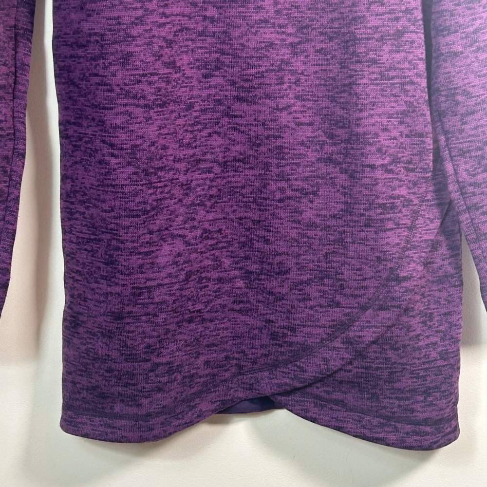 Lands' End‎ Womens Purple Space Dye Cowl Neck Tulip Hem Tunic Top Small 6-8 - Picture 4 of 9